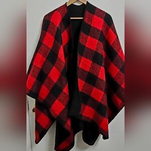 Red and Black Plaid Scarf
